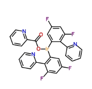 cas:376367-93-0    	Firpic    	双(4,6-二氟苯基吡啶-N,C2)吡啶甲酰合铱
