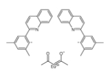 cas：1056874-46-4  双(2-(3,5-二甲基苯基)喹啉-C2,N')(乙酰丙酮)合铱(III)的结构式