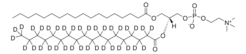 18:0-18:0-d35 PC,CAS:327178-88-1,1-硬脂酰-2-硬脂酰-d35-sn-甘油-3-磷酸胆碱的结构特征
